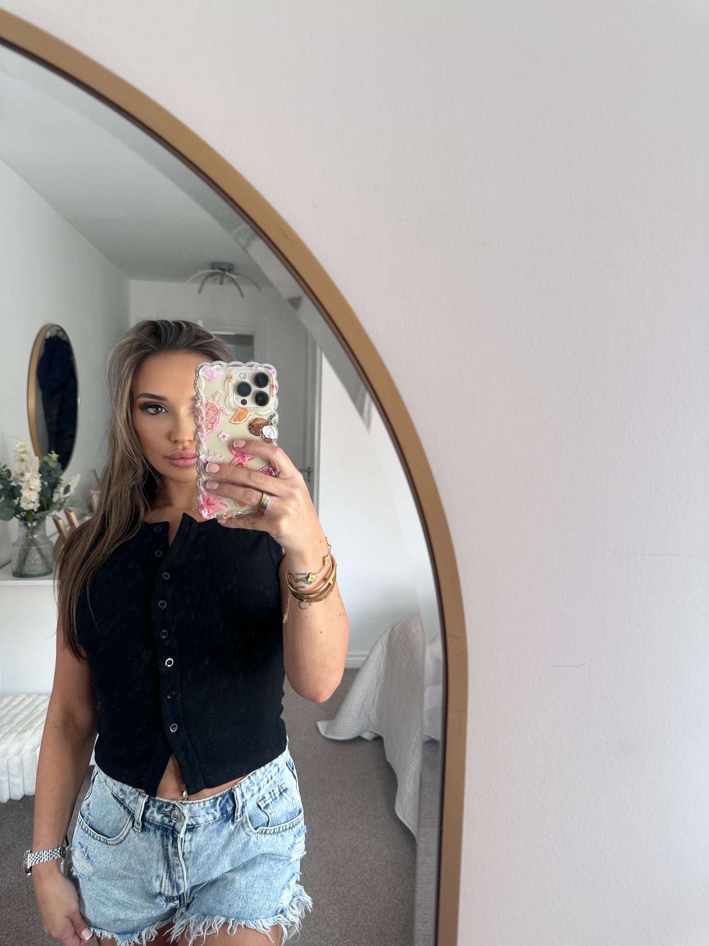 The Reeva - Button Up Waist Coat Top